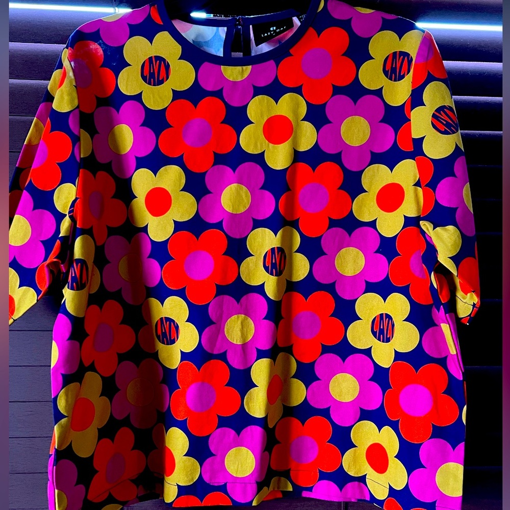 Lazy Oaf colorful retro daisy top